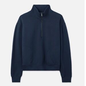 Mate the label organic fleece quarter zip color midnight size small